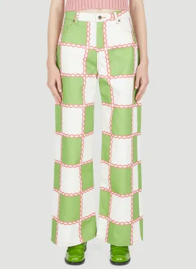 Ahluwalia Jade Wide Leg Jeans