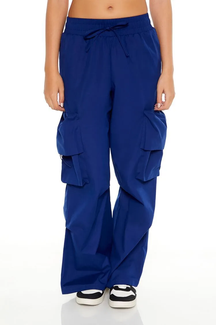 Drawstring Wide-Leg Cargo Pants