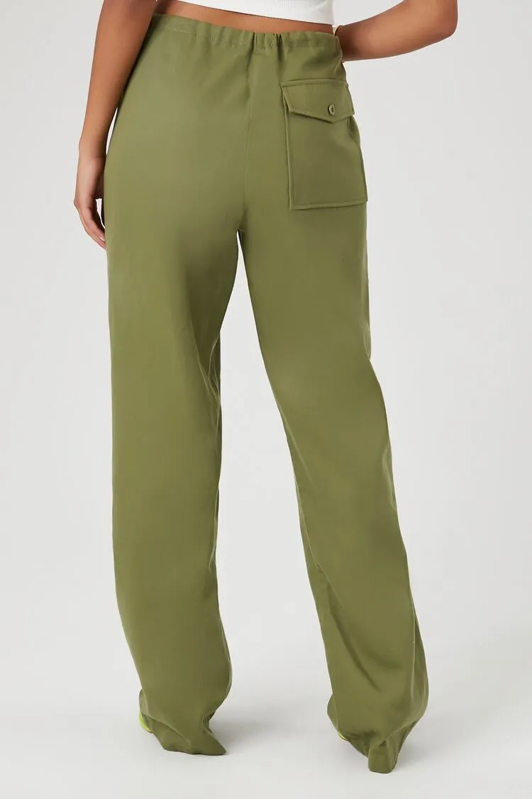 Drawstring Wide-Leg Pants