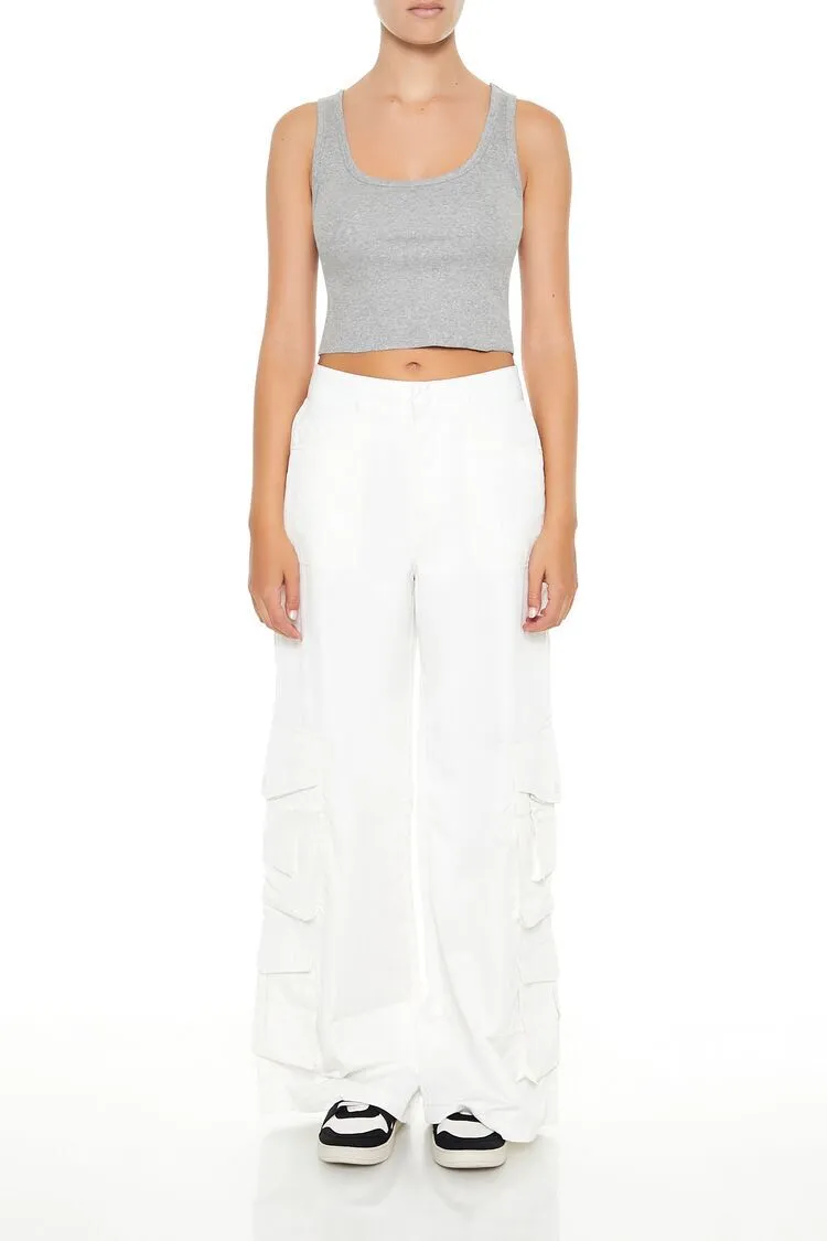 High-Rise Wide-Leg Cargo Pants