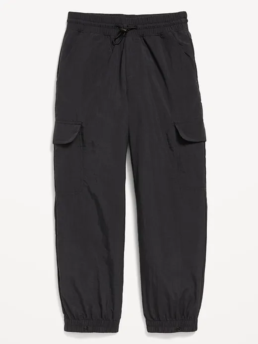 High-Waisted Loose Cargo Performance Pants for Girls