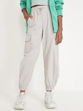 High-Waisted Loose Cargo Performance Pants for Girls