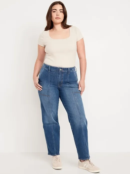 High-Waisted OG Loose Utility Jeans