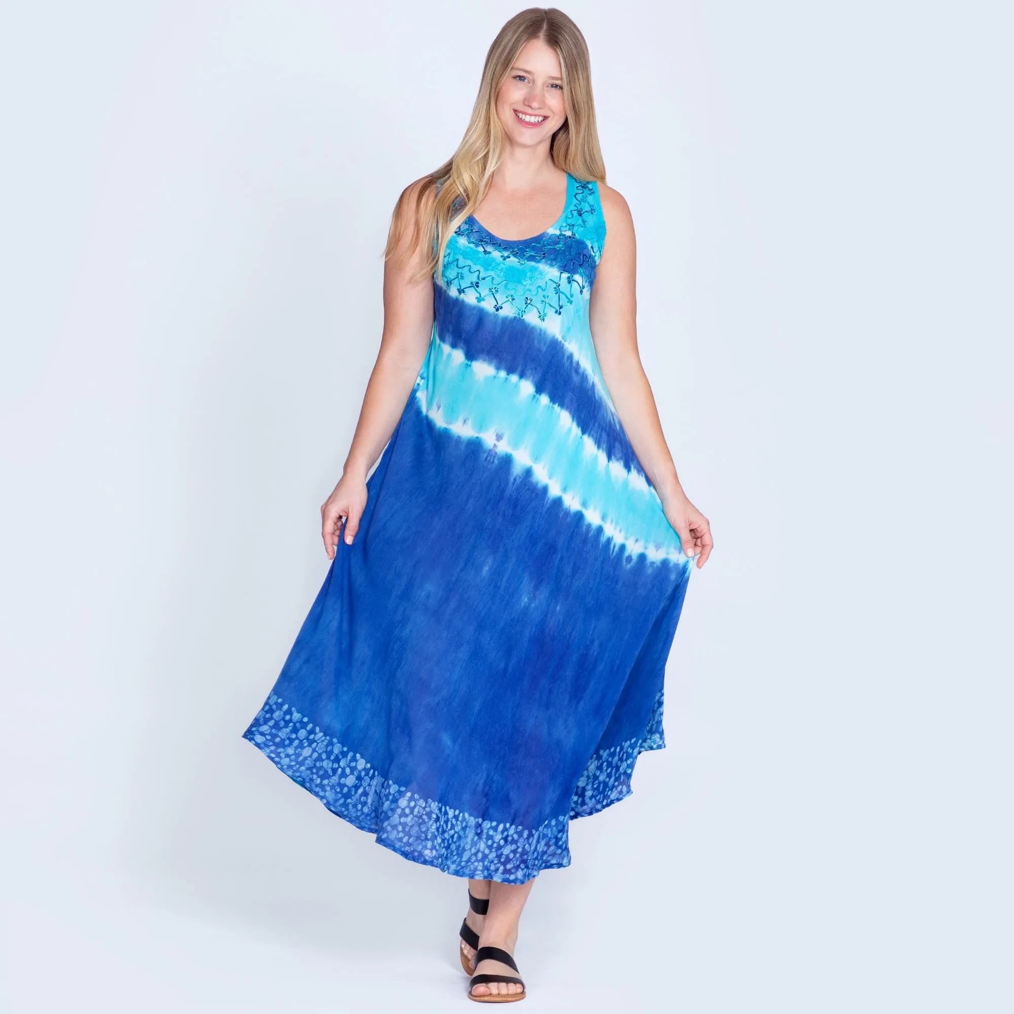 Just My Stripe Tie-Dye Long Dress | Fair Trade