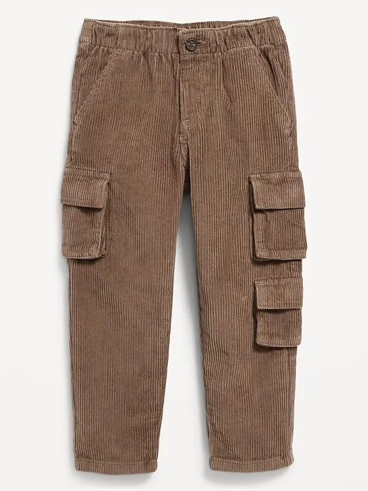 Loose Corduroy Cargo Pants for Toddler Boys