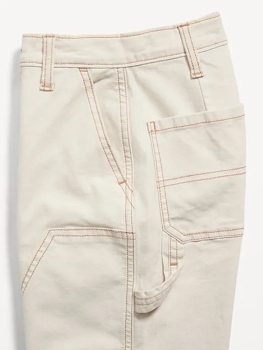 Loose High-Waisted Carpenter Pants for Girls