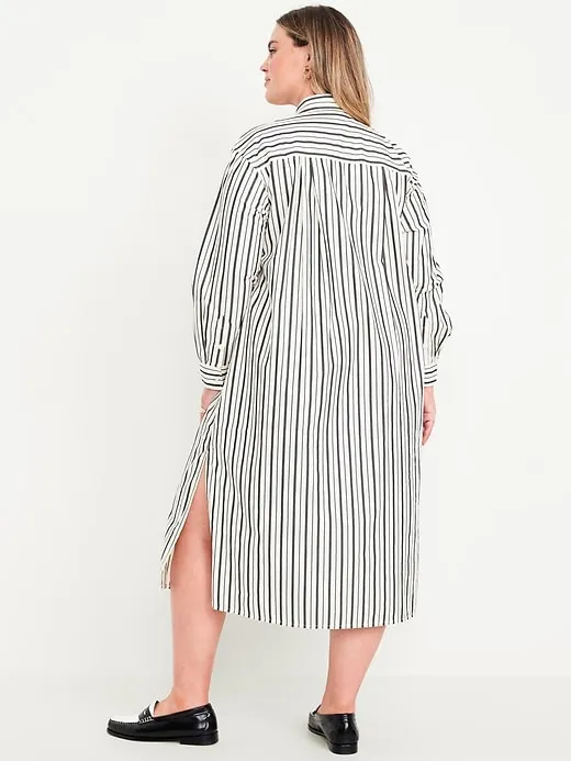 Loose Midi Shirt Dress