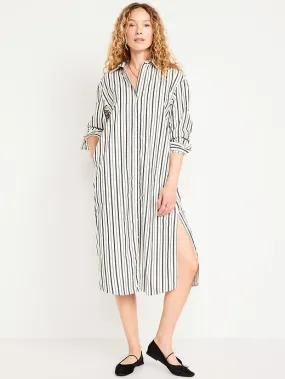 Loose Midi Shirt Dress