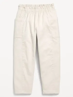 Loose Ruffle-Trim Pull-On Pants for Girls