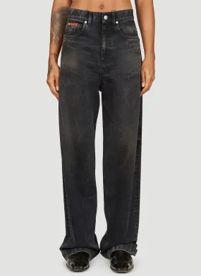 Martine Rose Wide Leg Washed Jeans