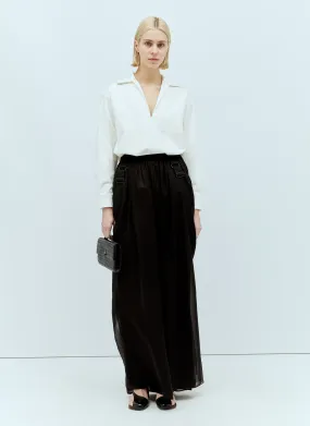 Max Mara Silk Chiffon Maxi Skirt