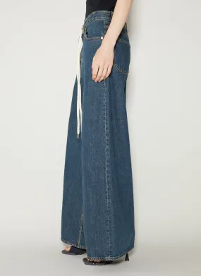 MM6 Maison Margiela Drawstring Wide Leg Jeans