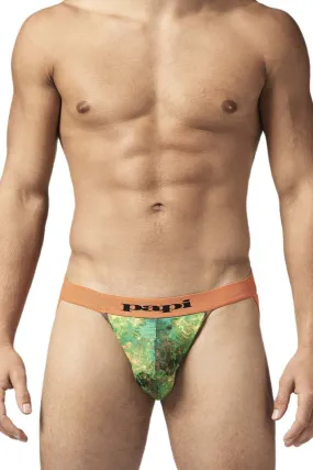 Papi UMPA051 Fashion Microflex Brazilian Jockstrap Color Sunrise Multi Print