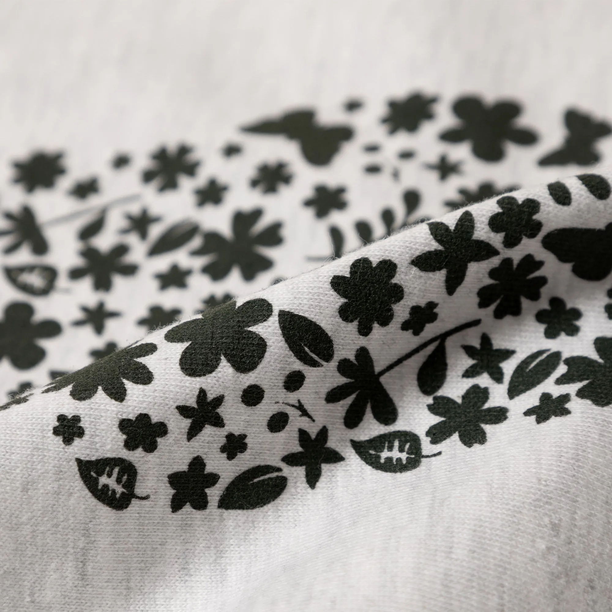 Pet Flower Raglan Cap Sleeve Tee