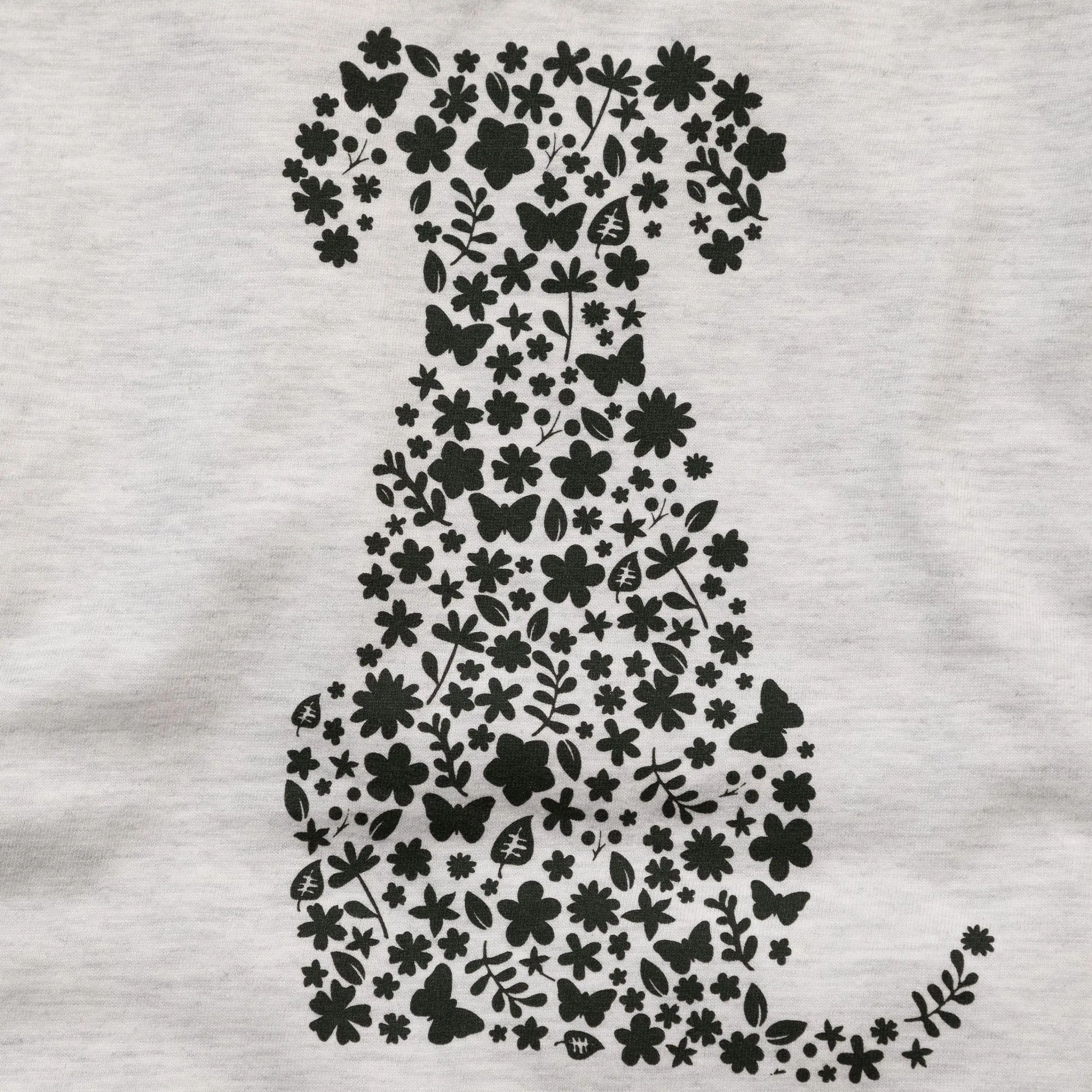 Pet Flower Raglan Cap Sleeve Tee