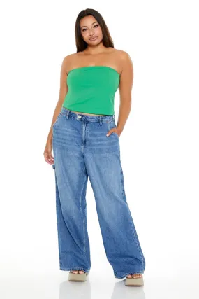 Plus Size High-Rise Wide-Leg Jeans