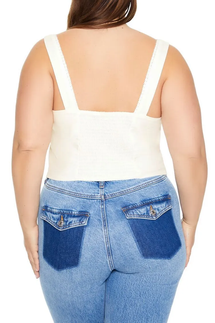 Plus Size Square-Neck Crop Top