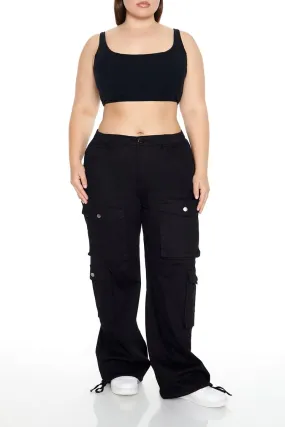 Plus Size Wide-Leg Cargo Pants