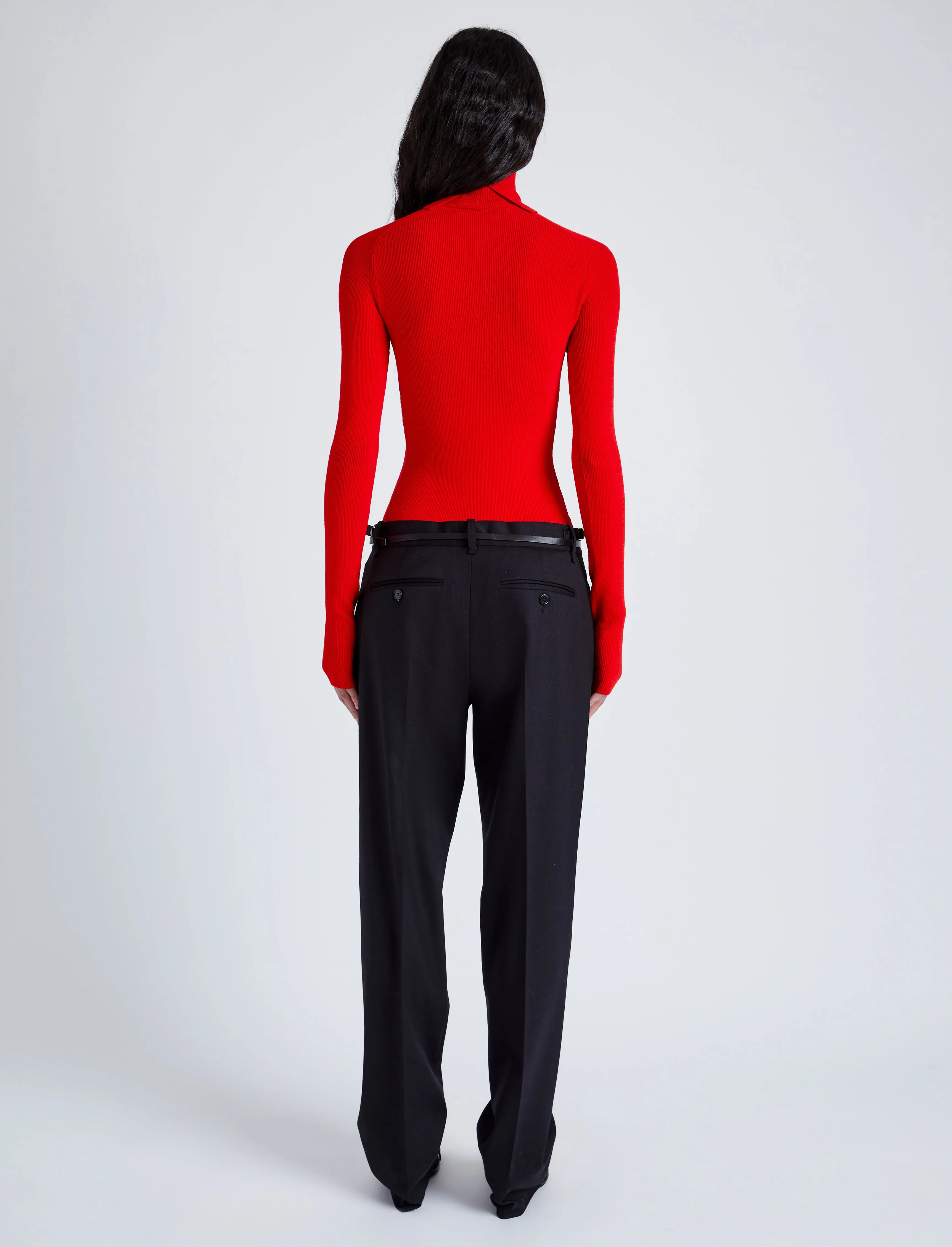 Proenza Schouler Fox Top In Matte Viscose Rib - Red