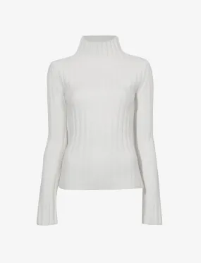 Proenza Schouler Haven Sweater in Midweight Cashmere Rib - Bone