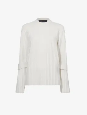 Proenza Schouler Verona Sweater in Midweight Cashmere Rib - Bone