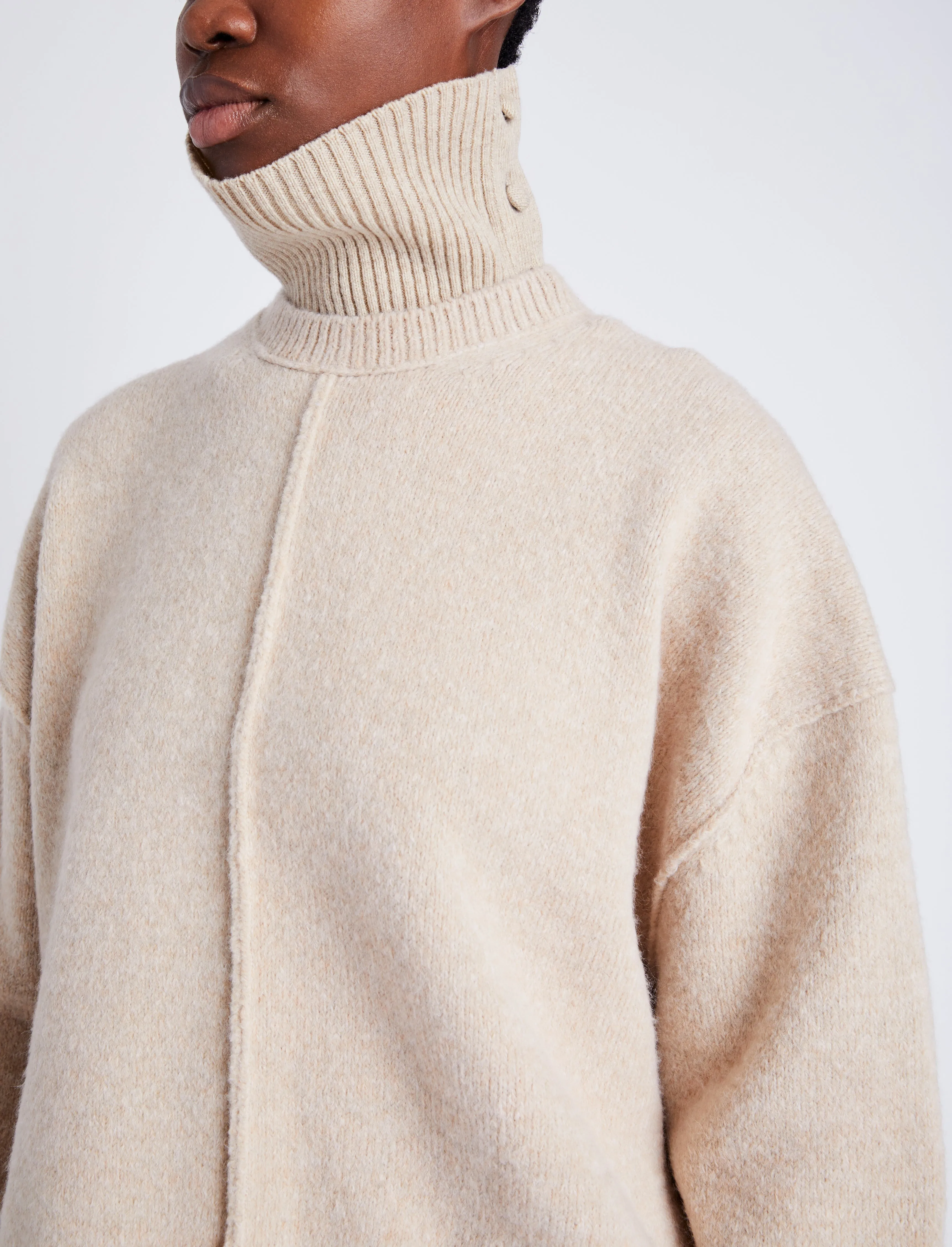 Proenza Schouler White Label Kellen Knit Sweater in Wool Blend - Birch