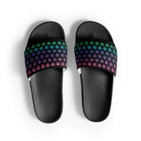 Rainbow Paw Print Women's Slides