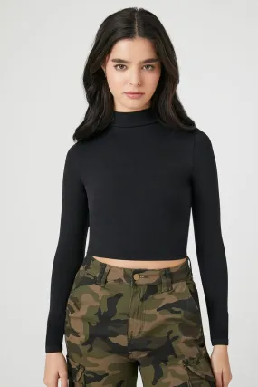 Seamless Mock Neck Crop Top