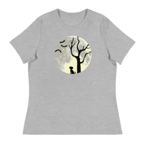 Spooky Tree & Pup Women's Relaxed T-Shirt