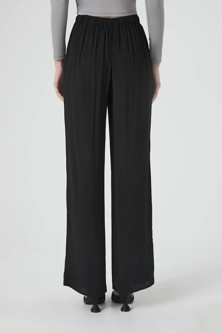 Straight-Leg Crepe Pants