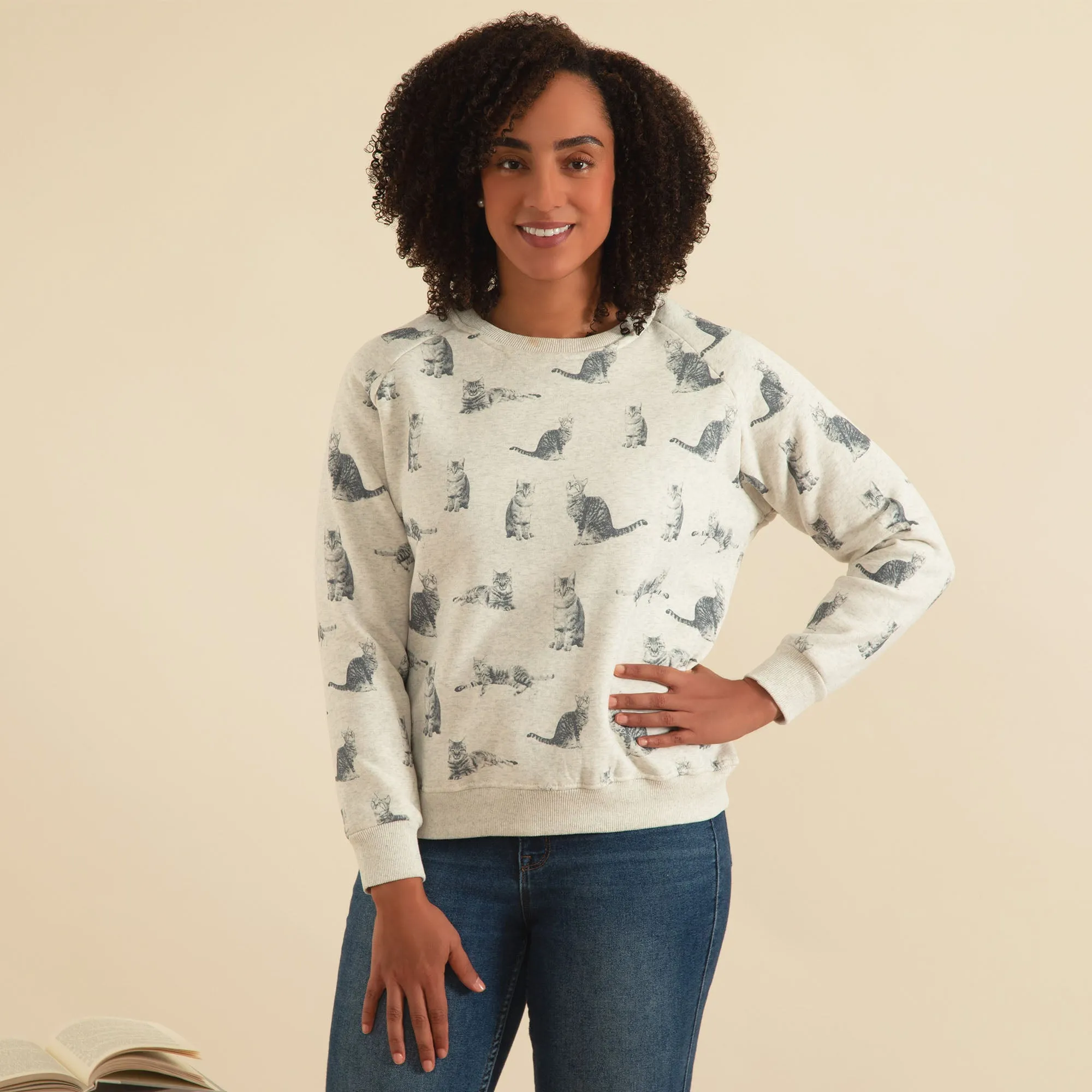 Tabby Cat Crew Sweatshirt