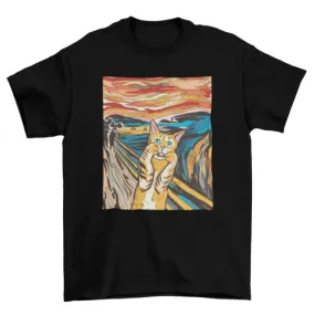 The Scream Parody Cat T-Shirt