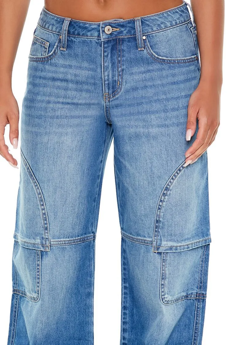 Wide-Leg Mid-Rise Jeans