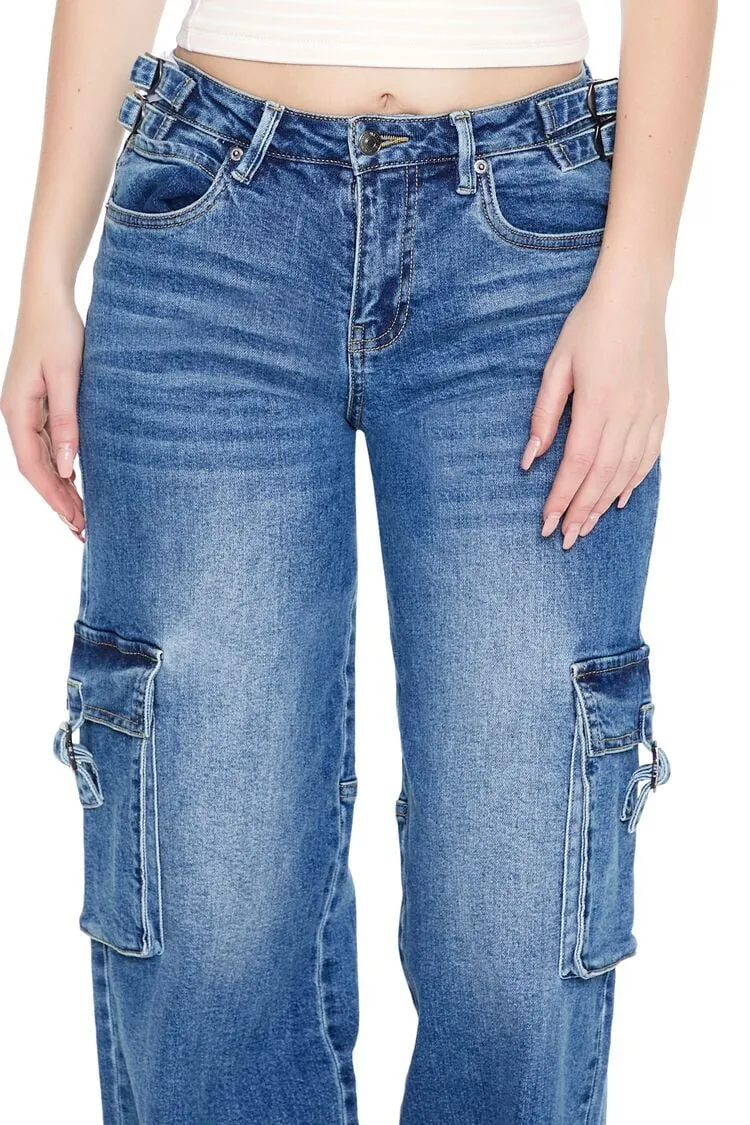 Wide-Leg Utility Cargo Jeans