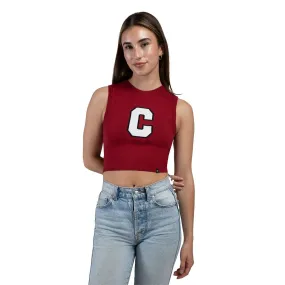 Women's Block C Knitted Sweater Crop Top