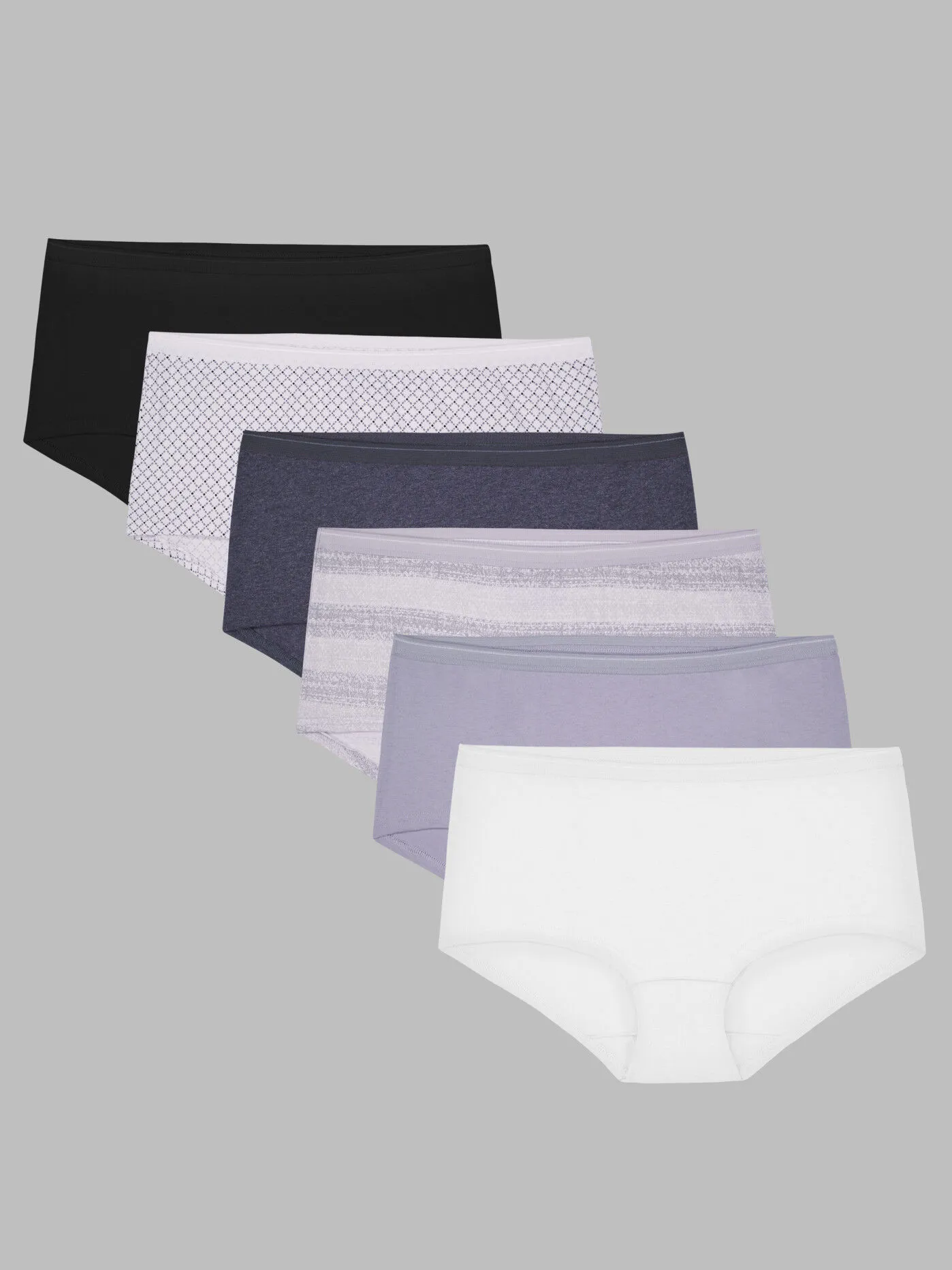 Women's Boyshort Panty, Assorted 6 Pack